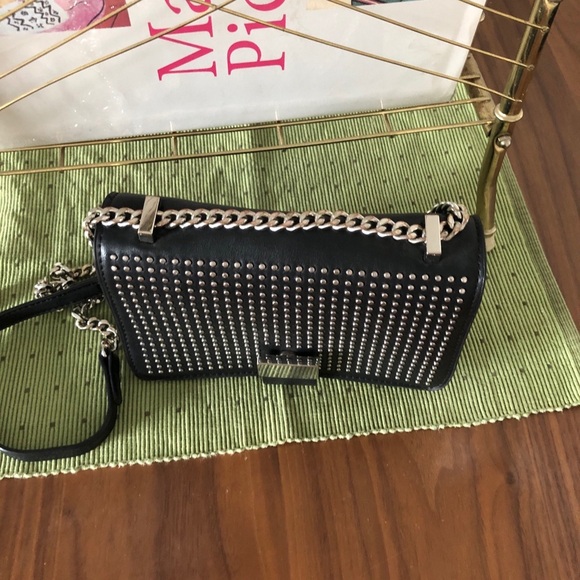 Zara black faux leather studded purse - Picture 7 of 8